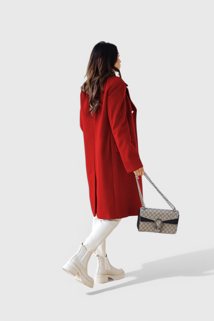 Yara Double-Breasted Wool Coat with Fitted Cut