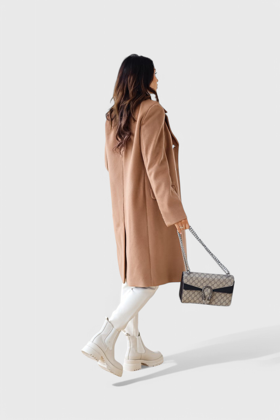 Yara Double-Breasted Wool Coat with Fitted Cut