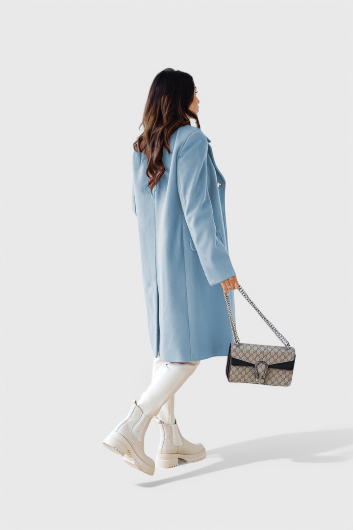 Yara Double-Breasted Wool Coat with Fitted Cut
