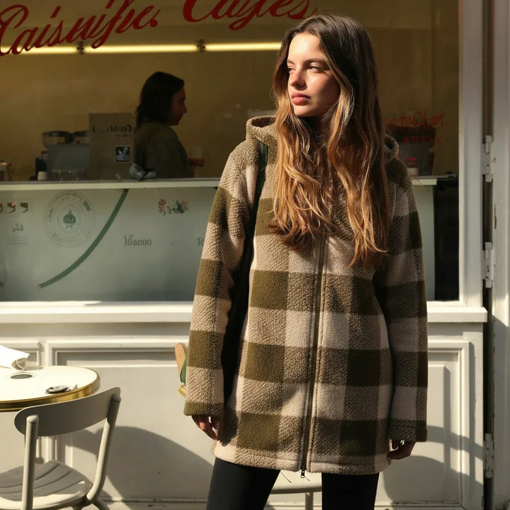 Willow™ | Plaid Fleece Hooded Coat