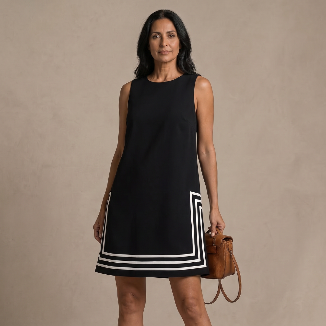 Calinda Boho Colorblock Sleeveless Mini Dress
