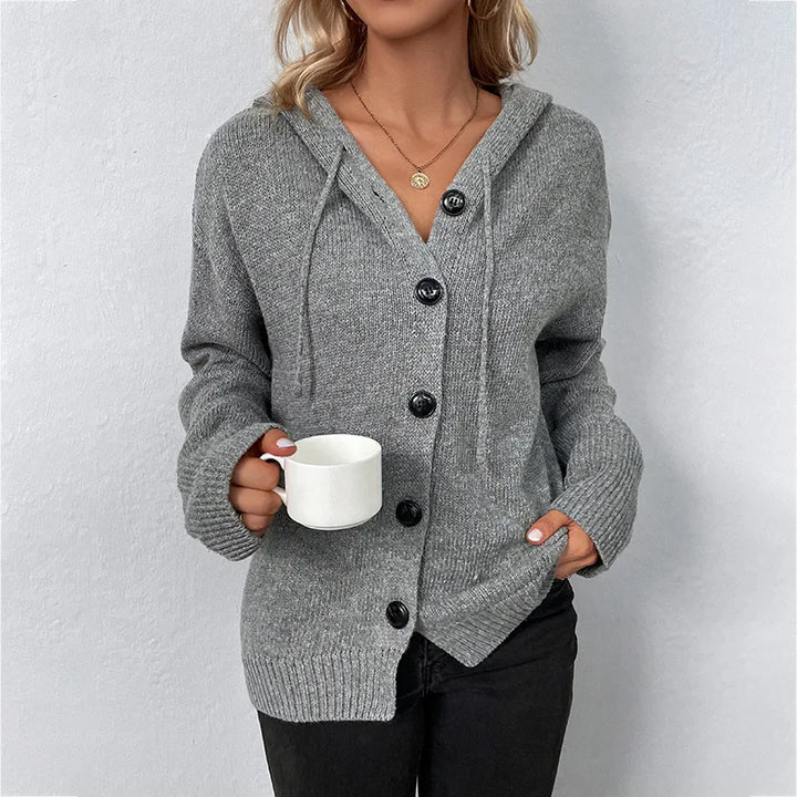 Vivian - Women's Relaxed Hooded Knit Cardigan