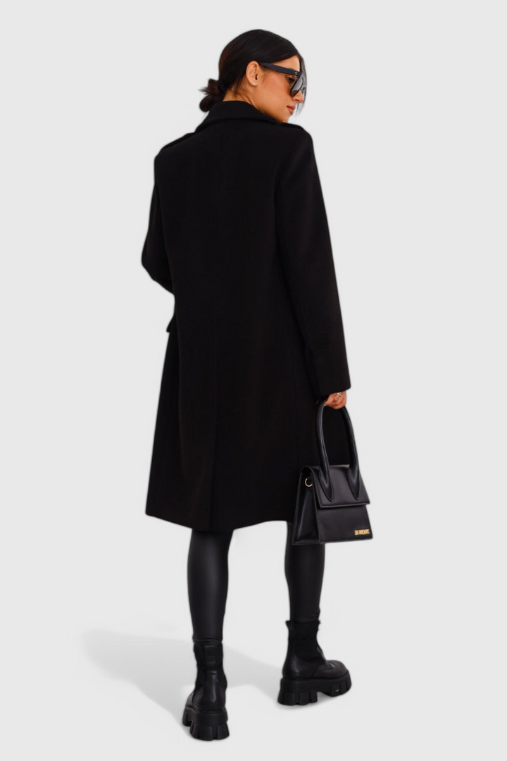 Yara Double-Breasted Wool Coat with Fitted Cut