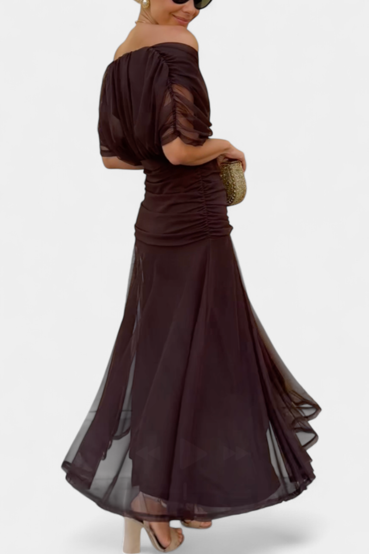 Long Floral V-Neck Dress