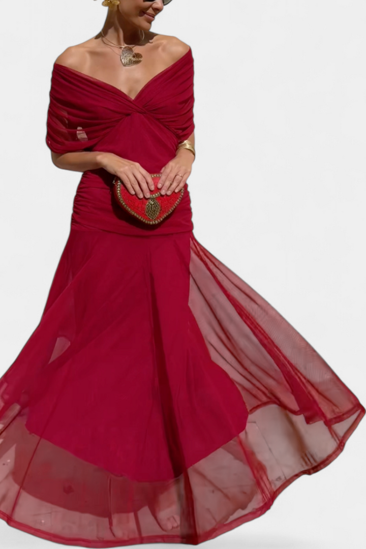 Long Floral V-Neck Dress