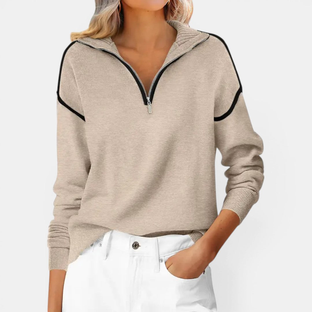 Zibby Quarter Zip Pullover Sweater