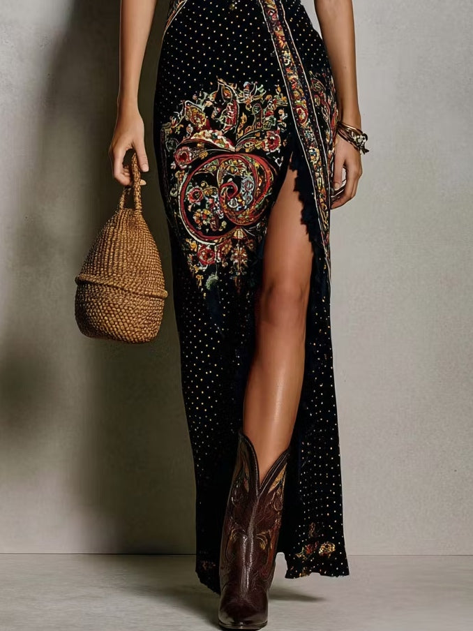 Donna High Slit Maxi Dress