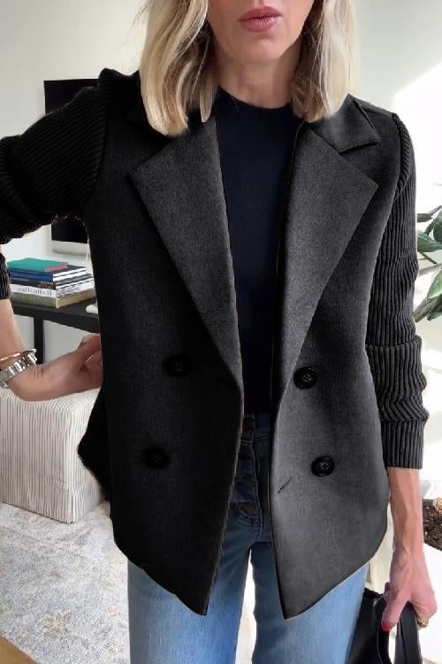 Sorelle Elegant Knit-Sleeve Blazer