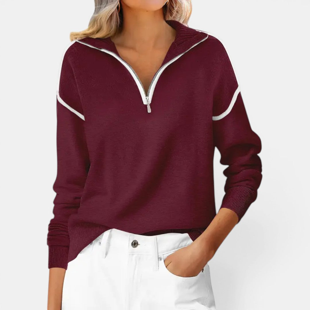 Zibby Quarter Zip Pullover Sweater