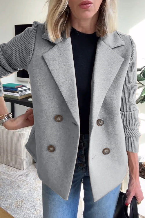 Sorelle Elegant Knit-Sleeve Blazer