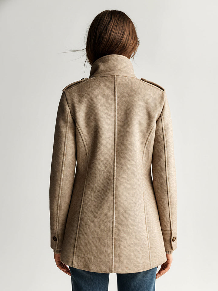 Julie Vintage Khaki Short Coat