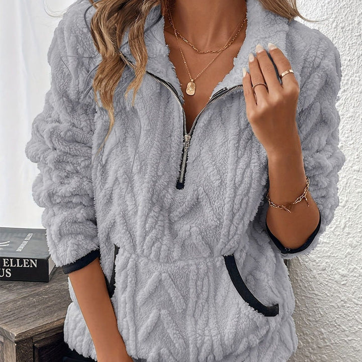 Isla Half-Zip Fuzzy Sweatshirt