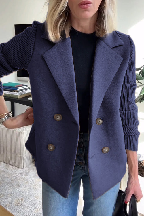 Sorelle Elegant Knit-Sleeve Blazer