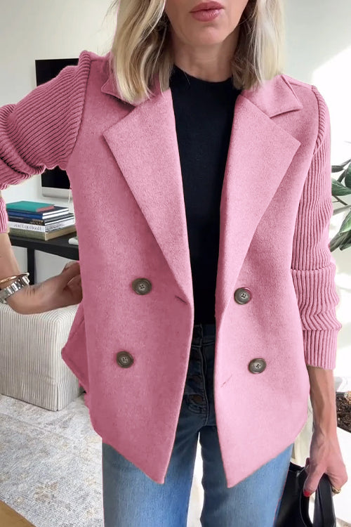 Sorelle Elegant Knit-Sleeve Blazer