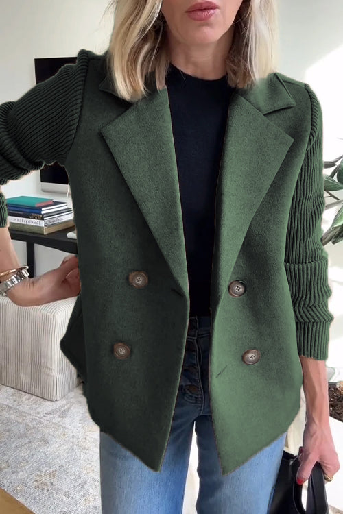 Sorelle Elegant Knit-Sleeve Blazer