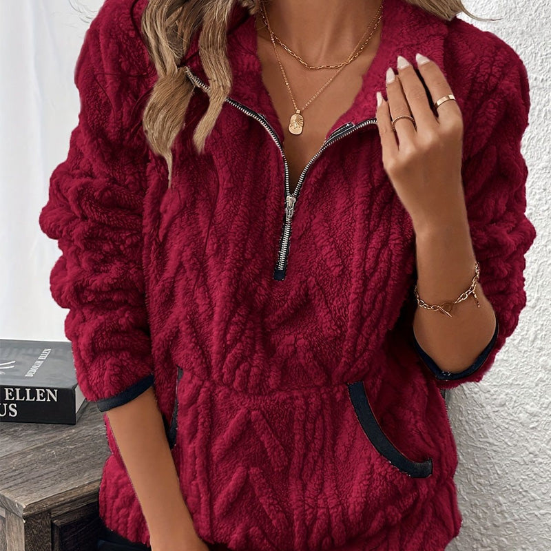 Isla Half-Zip Fuzzy Sweatshirt