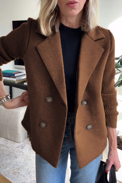 Sorelle Elegant Knit-Sleeve Blazer