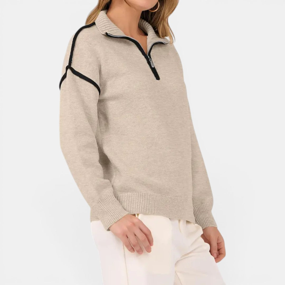 Zibby Quarter Zip Pullover Sweater