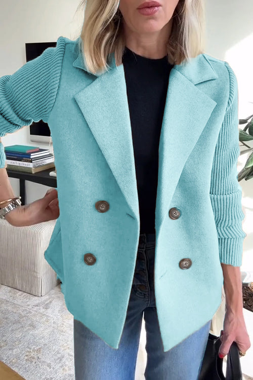 Sorelle Elegant Knit-Sleeve Blazer