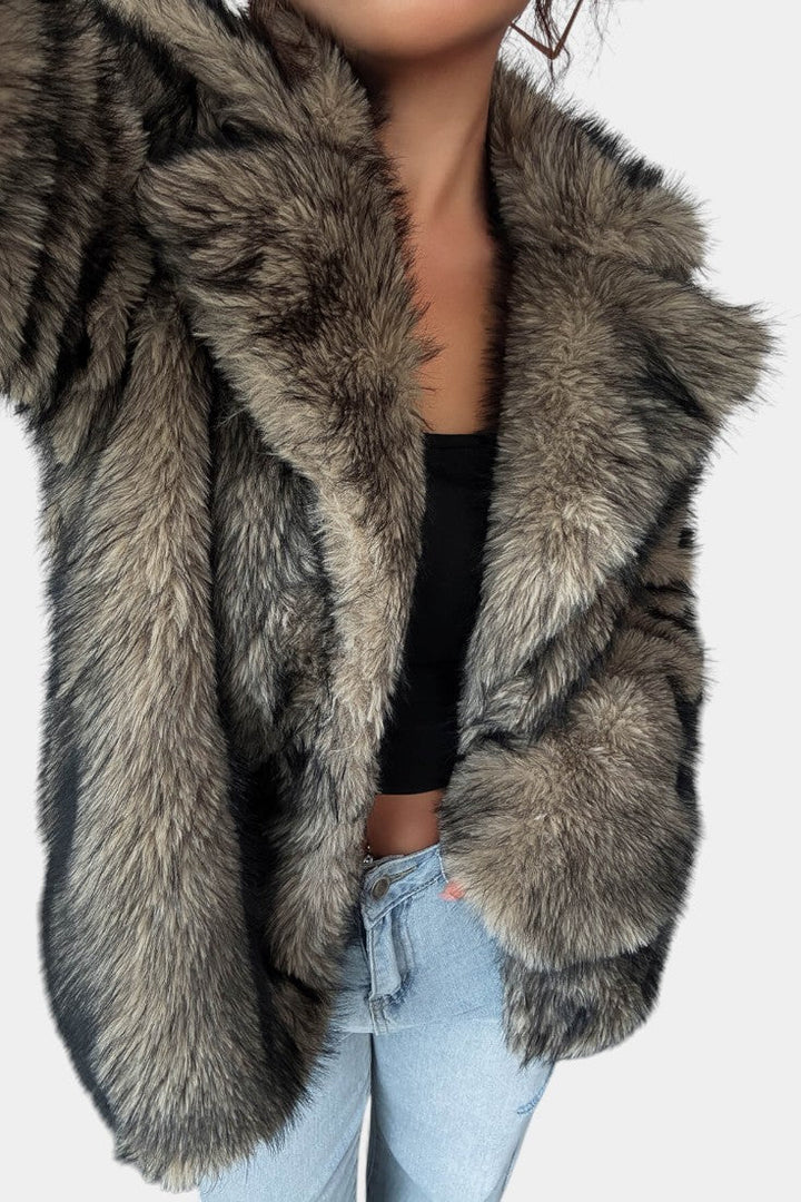 Vérène Long Coat in Soft Faux Fur